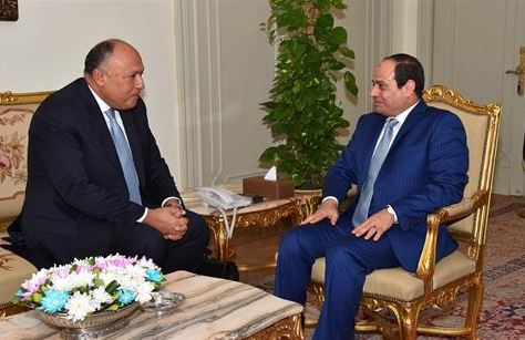 الرئيس السيسي وسامح شكري